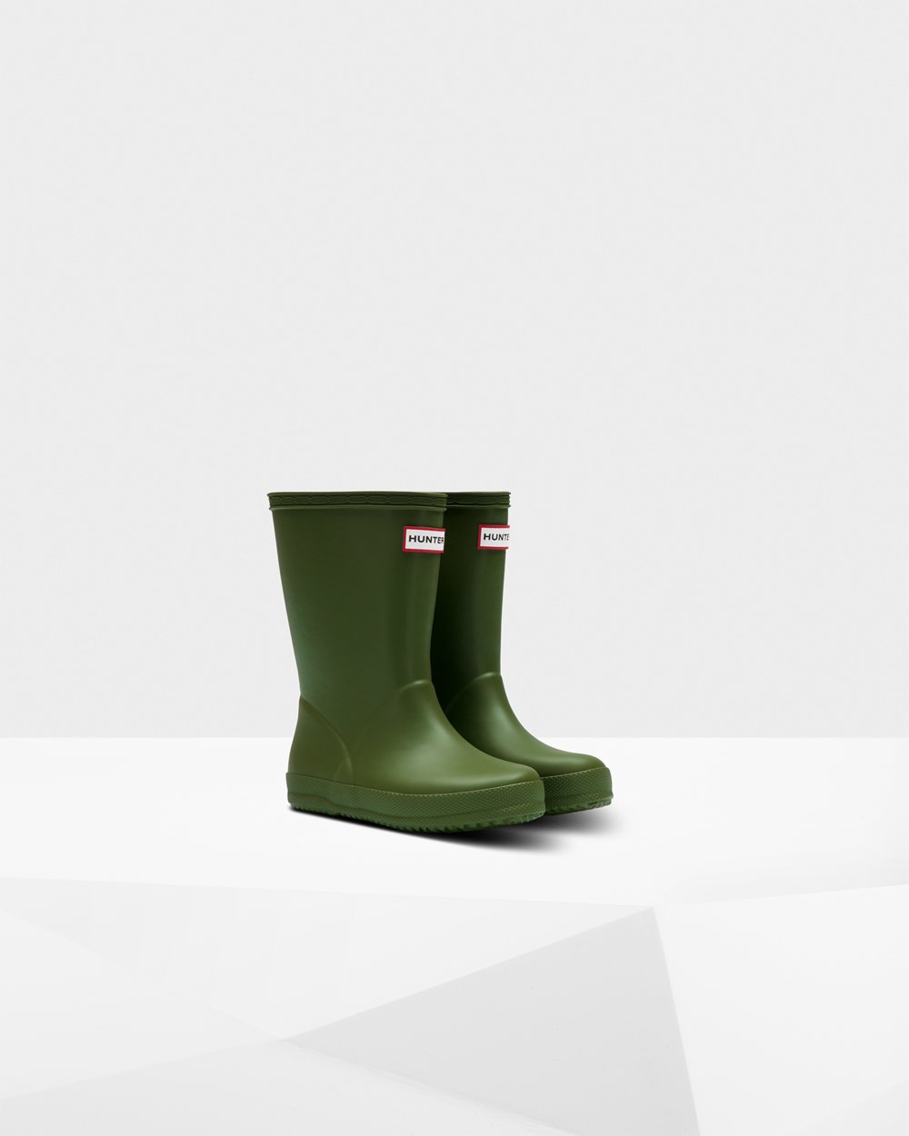 Kids Rain Boots - Hunter Original First Classic (76IZLADVQ) - Green